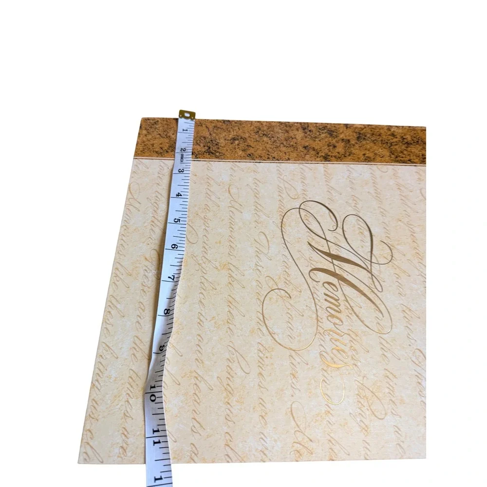 Hallmark Memories Photo Album 3-Ring Binder Cream Script Gold PHA7147 New